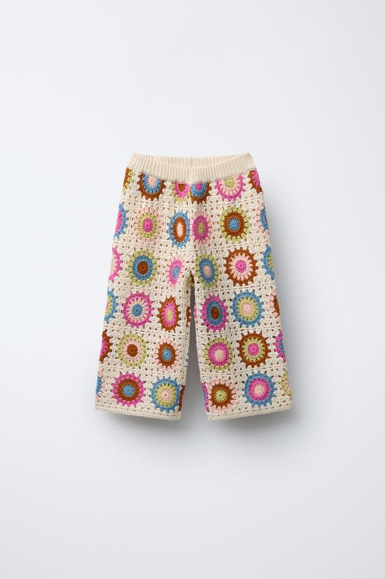 CROCHET KNIT PANTS | Zara US