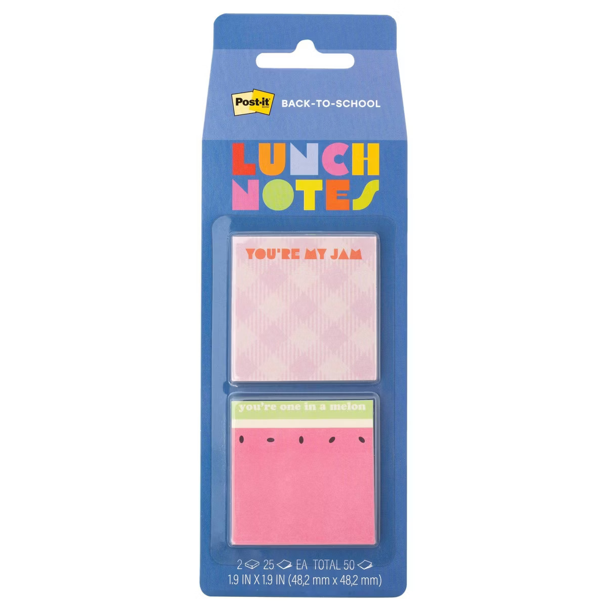 Post-it 2pk Lunch Notes One in a Melon | Target