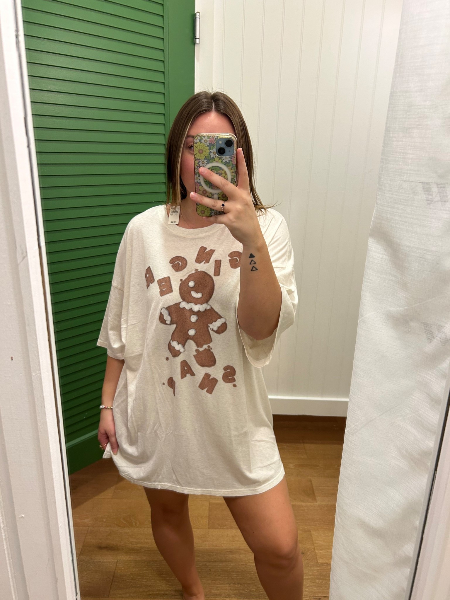 Aerie gingerbread oversized sleep shirt! Im wearing a size large for a bigger oversized fit! @aeriee

#LTKHoliday #LTKMidsize #LTKSeasonal