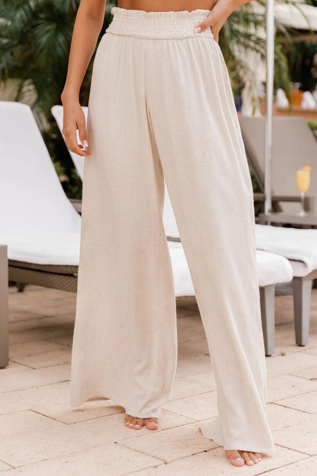 Stolen Kiss Taupe Beach Pants | The Pink Lily Boutique