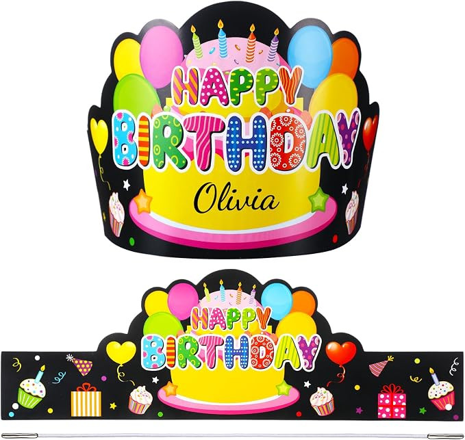 Yunsailing 36 Pcs Happy Birthday Crowns for Kids Paper Birthday Hat Crowns for Classroom Gifts Ki... | Amazon (US)