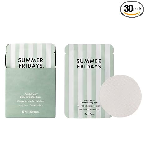 Summer Fridays Gentle Reset Daily Exfoliating Toner Pads (30 Ct) | Gentle Face Toner with AHAs & ... | Amazon (US)