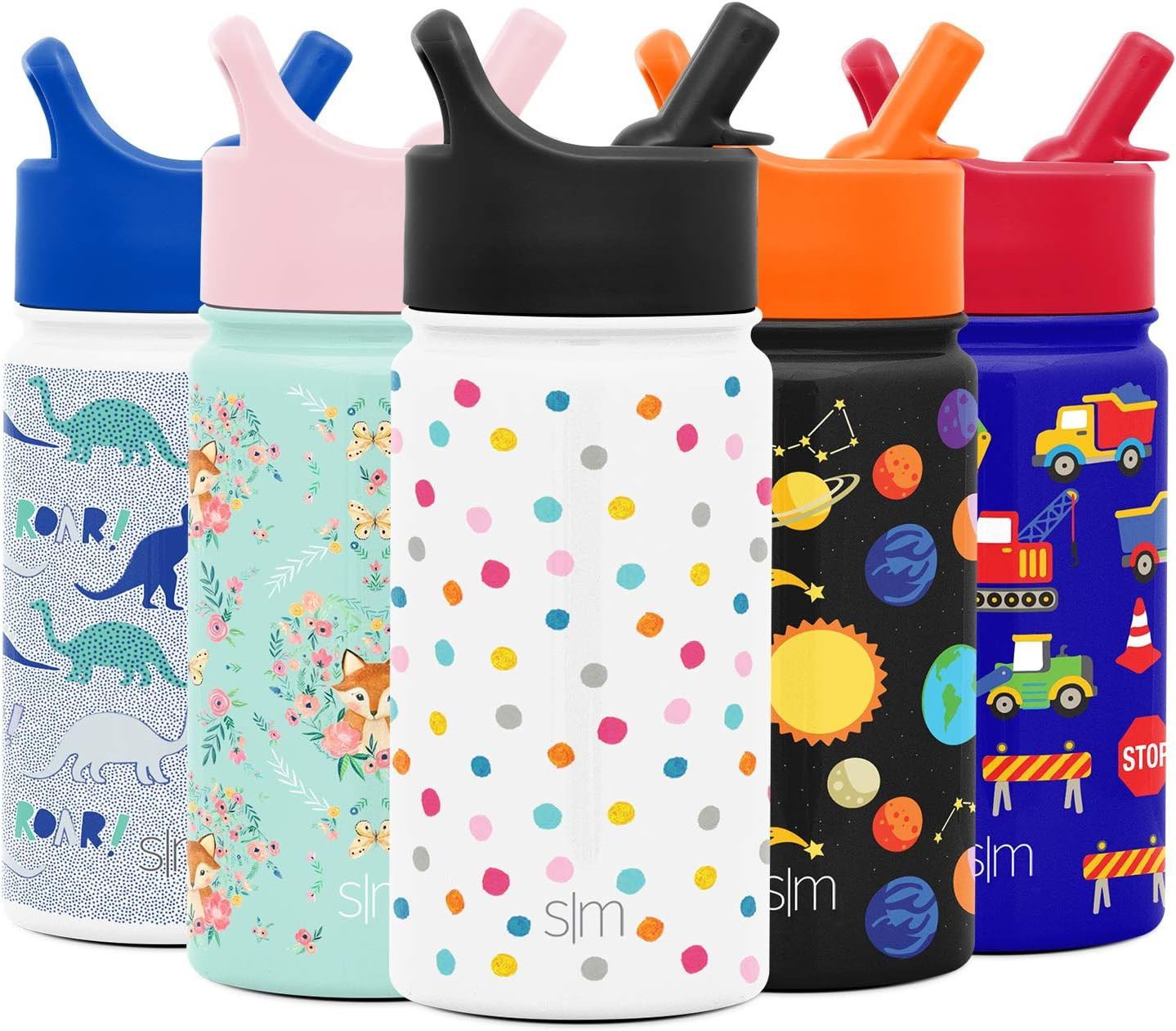 Simple Modern 14oz Summit Kids Water Bottle Thermos with Straw Lid - Dishwasher Safe Vacuum Insul... | Amazon (US)