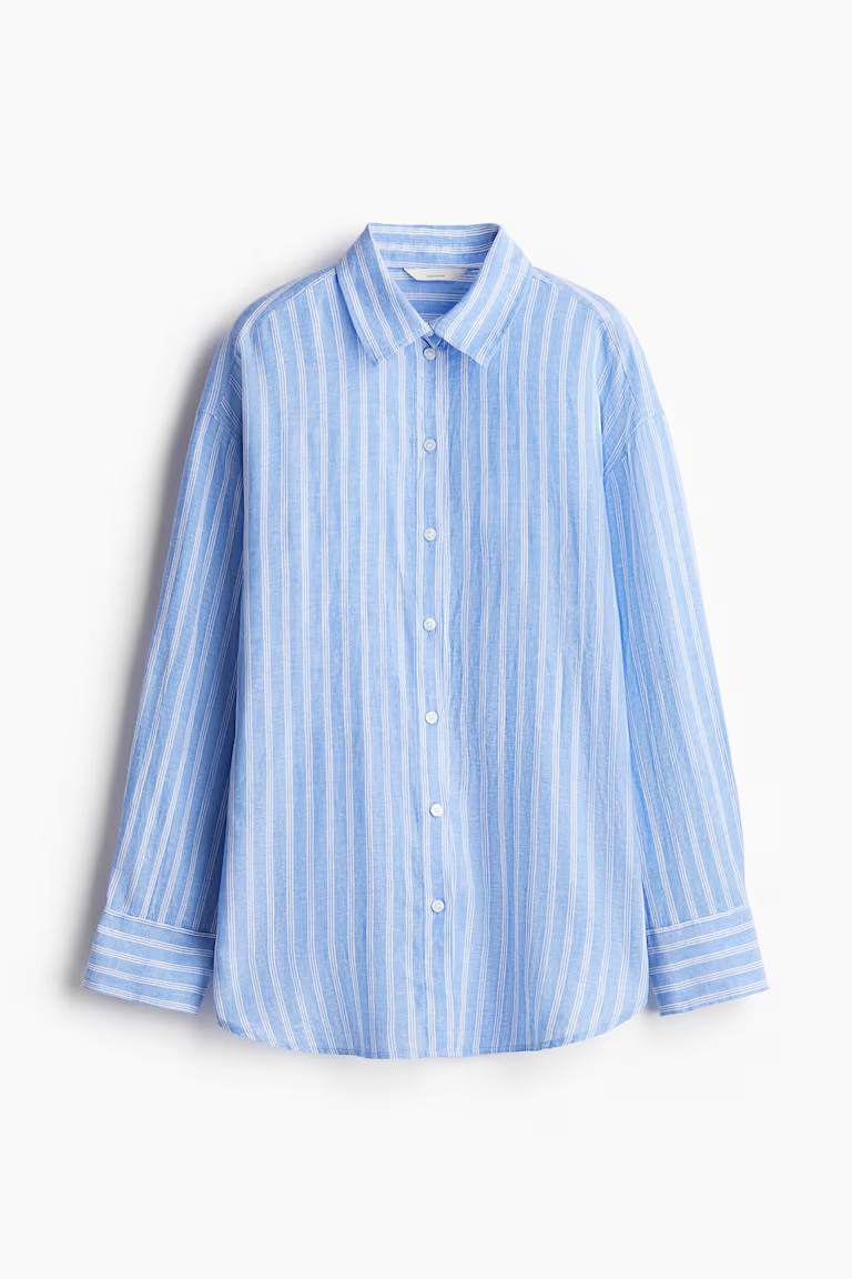 Chemise oversize en lin mélangé | H&M (FR, IT, ES, PT, BE)