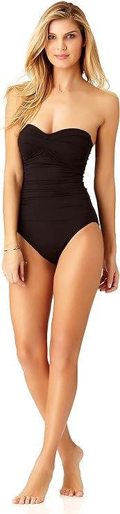 Anne Cole Women's Twist Front Shirred One Piece Swimsuit | Amazon (US)