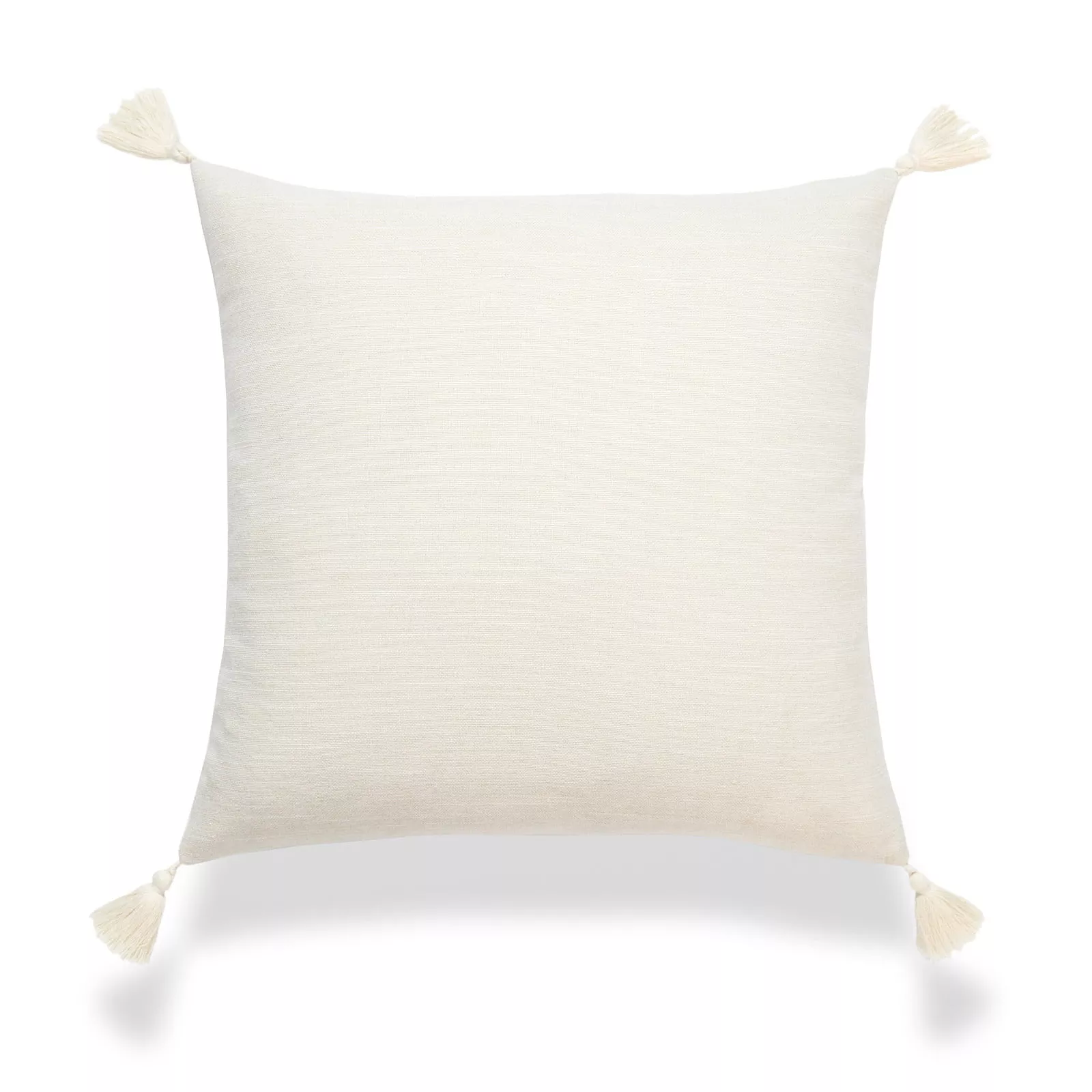 Hofdeco Mid Century Neutral Decorative Pillow Cover Only, Beige Solid, 20x20