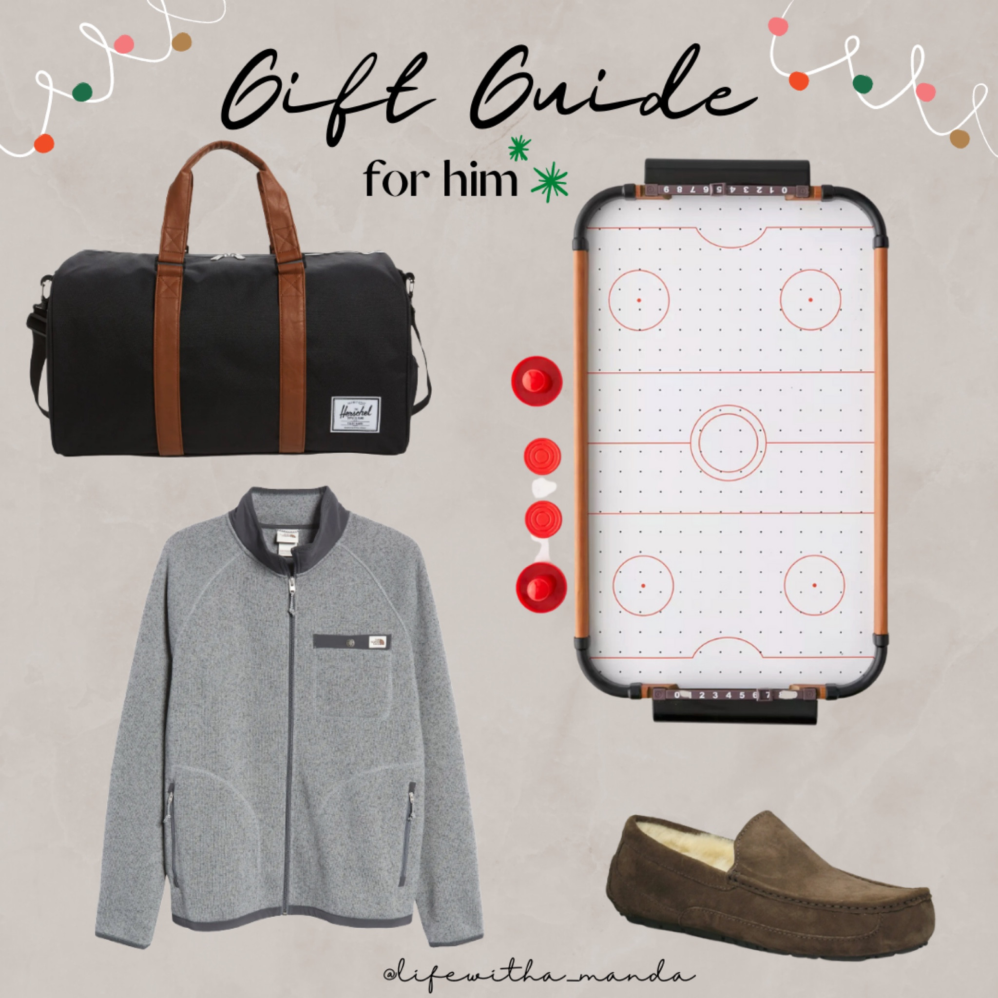 #giftsforhim #christmas #gifts #giftguide #airhockey #tablehockey #tablegames #northface #ugg #slippers #travel #dufflebag #urbanoutfitters #nordstrom

#LTKsalealert #LTKGiftGuide #LTKmens