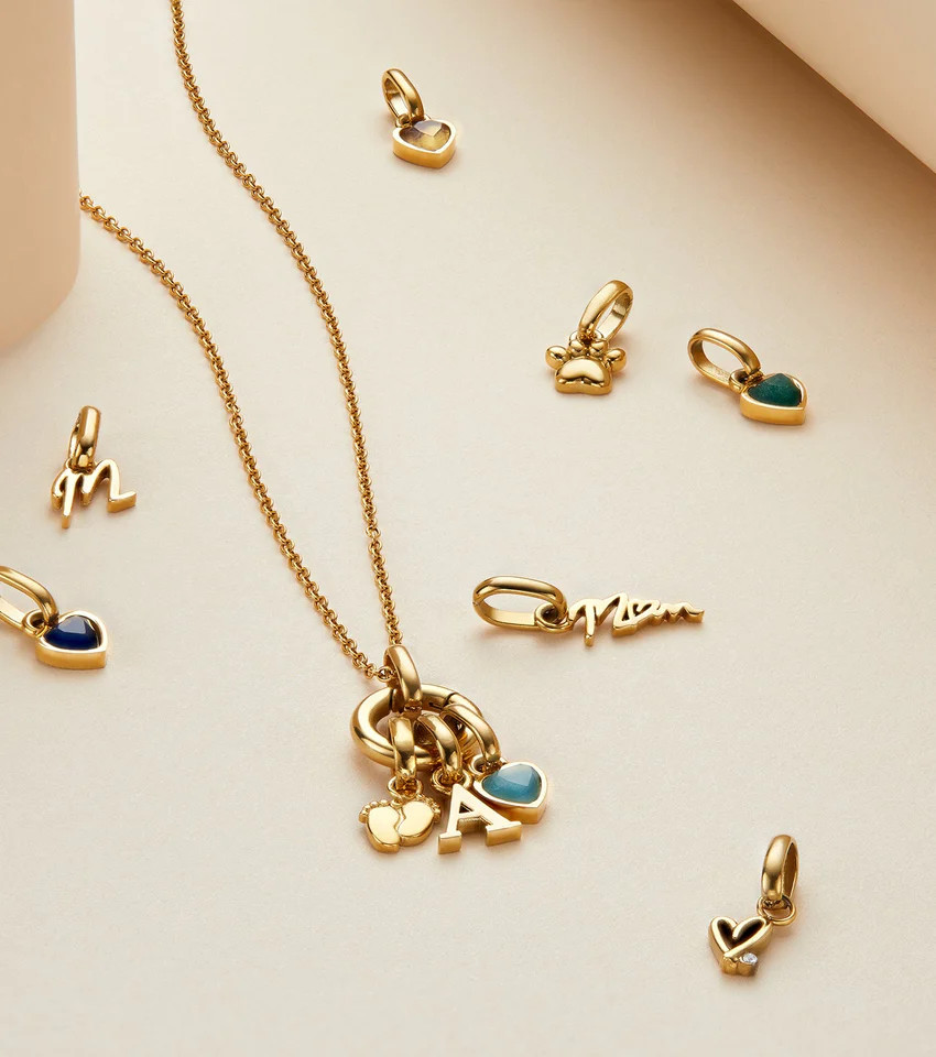 Stacey's Stories Script Initial Charm (Gold) | Abbott Lyon