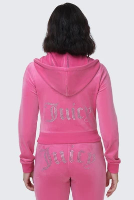 OG Big Bling Velour Hoodie | Juicy Couture