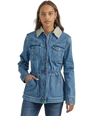 Women's Retro Denim Barn Coat | Amazon (US)