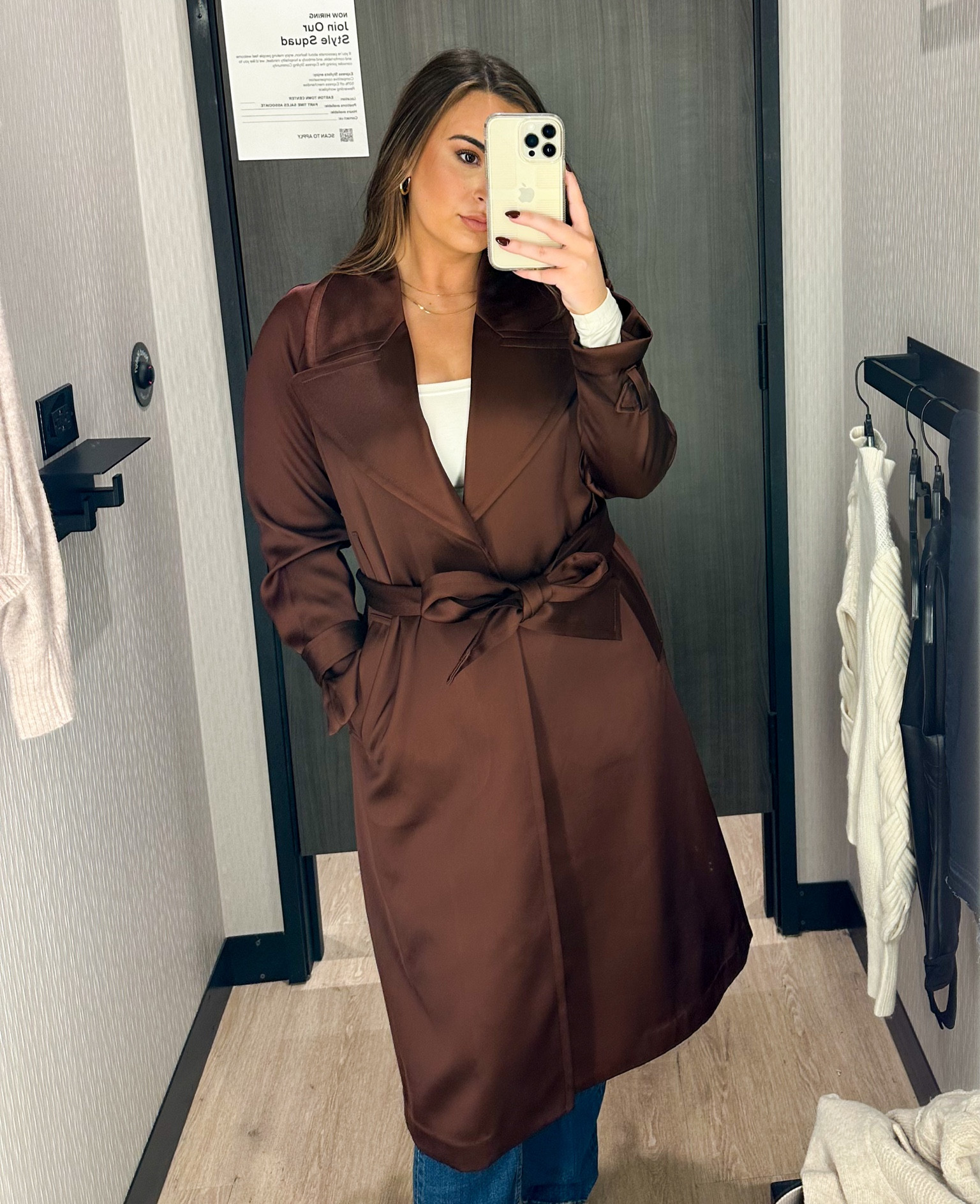 Express find, coat, satin coat, express sale. 

#LTKsalealert