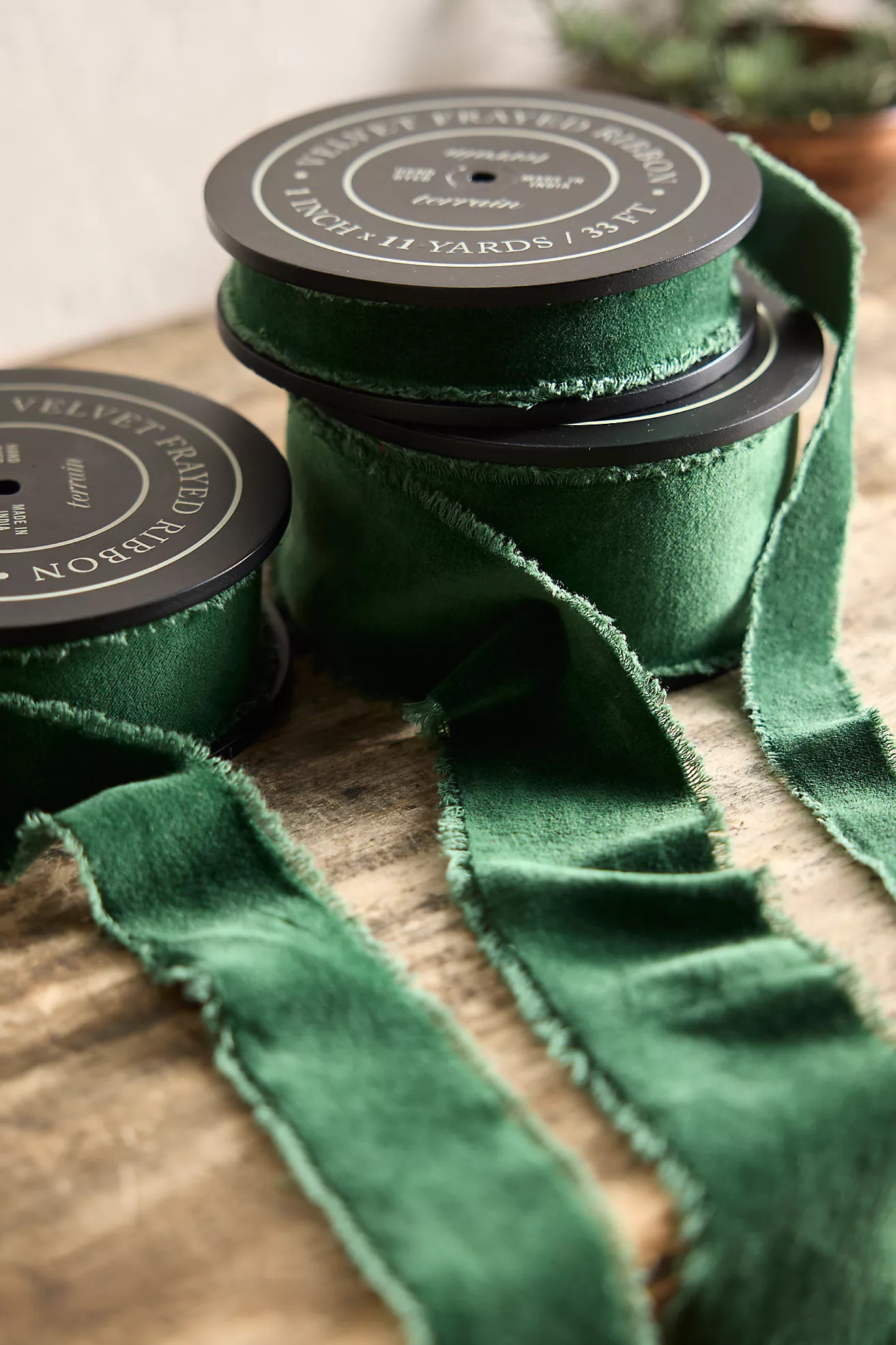 Antiqued Frayed Velvet Ribbon | Anthropologie (US)