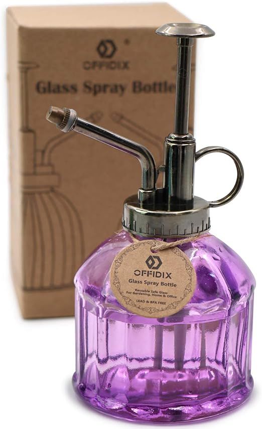 OFFIDIX Glass Watering Spray Bottle,Plant Mister Watering can Indoor with Bronze Plastic Top Pump... | Amazon (US)