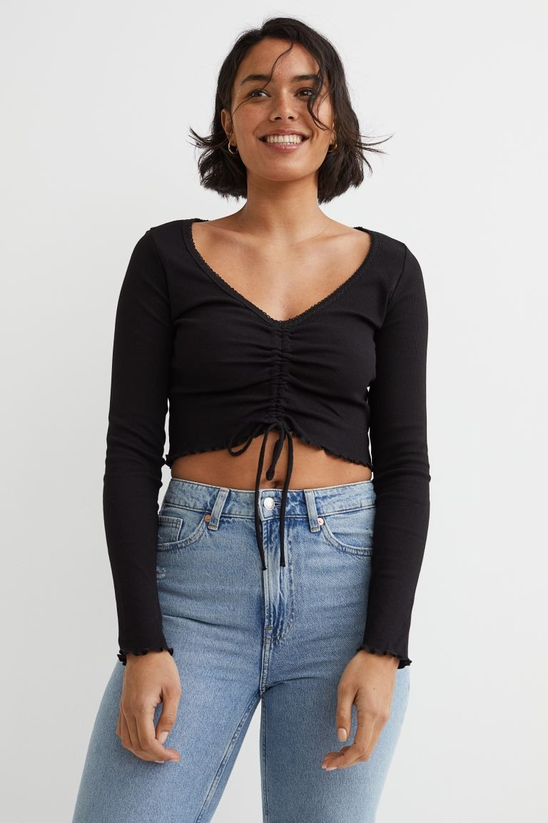 V-neck Drawstring Top | H&M (US + CA)