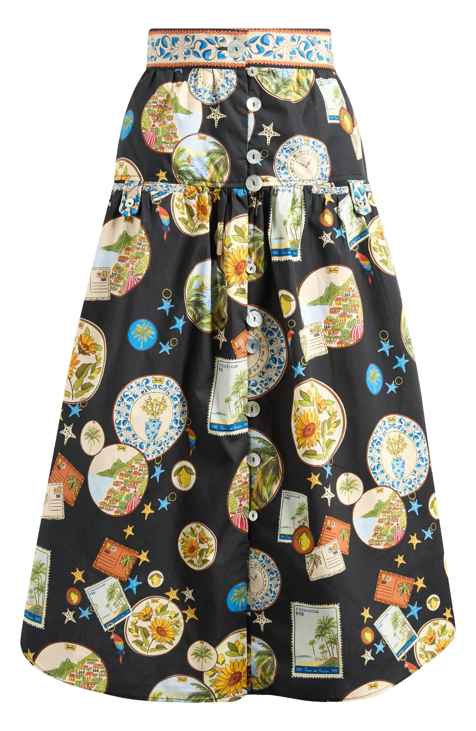 FARM Rio Trip Souvenir Print Cotton Skirt | Nordstrom | Nordstrom