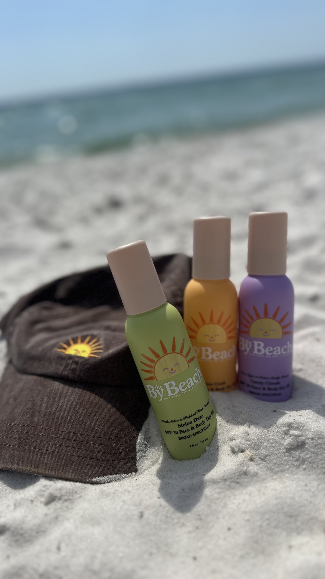 OBSESSED with these beautiful SPF oils for body and face.☀️ Dreamiest scents (they smell AMAZING) ☁️ Glowy dry oil texture 💫 @bythebeachsuncare #ad