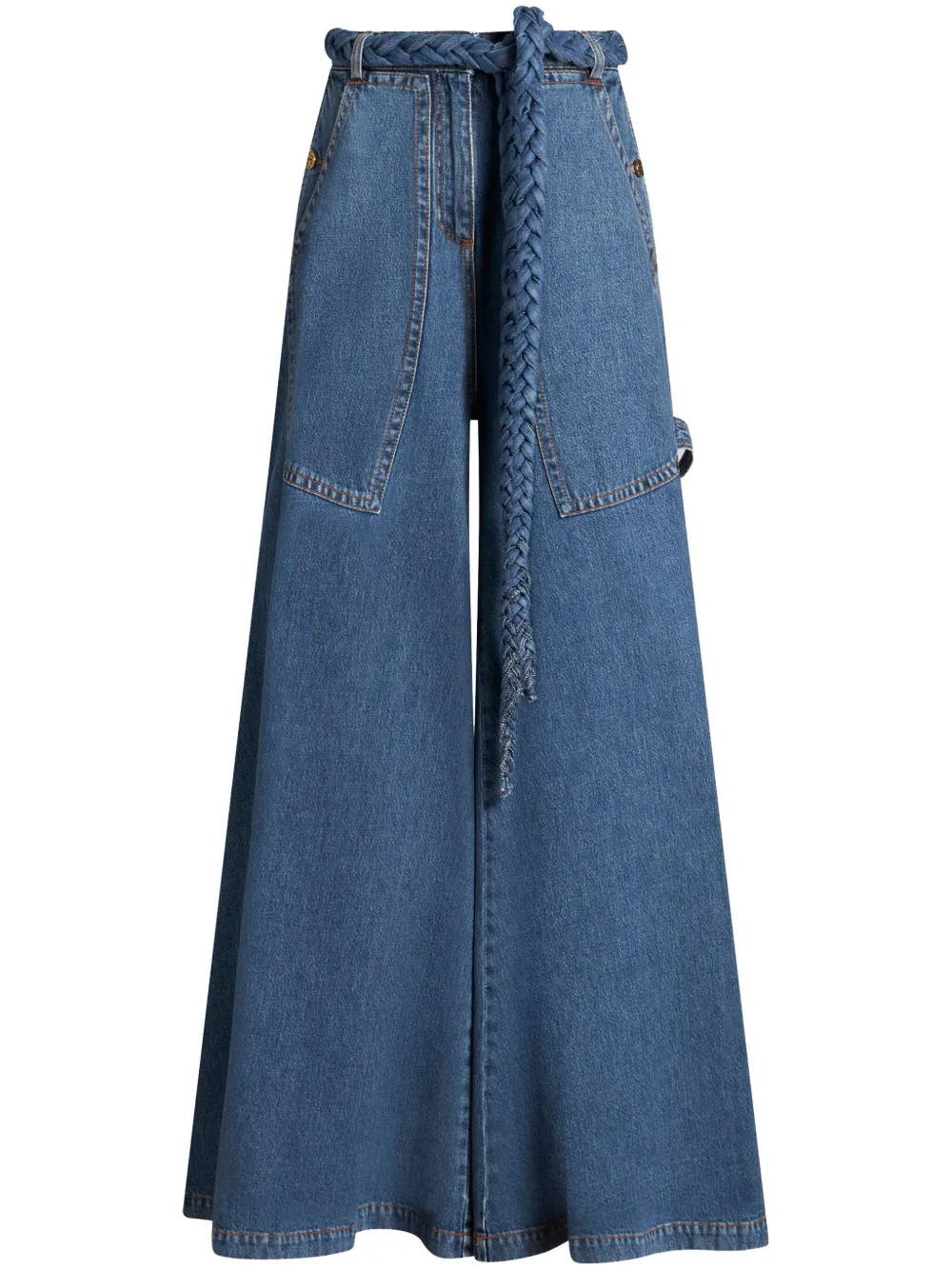 belted wide-leg jeans | Farfetch Global