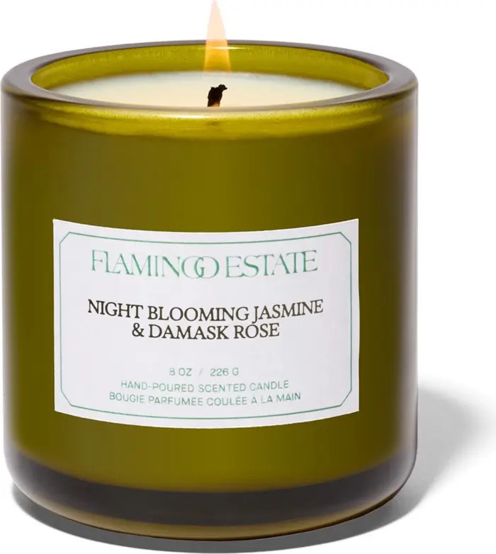 FLAMINGO ESTATE Night Blooming Jasmine & Damask Rose Candle | Nordstrom | Nordstrom
