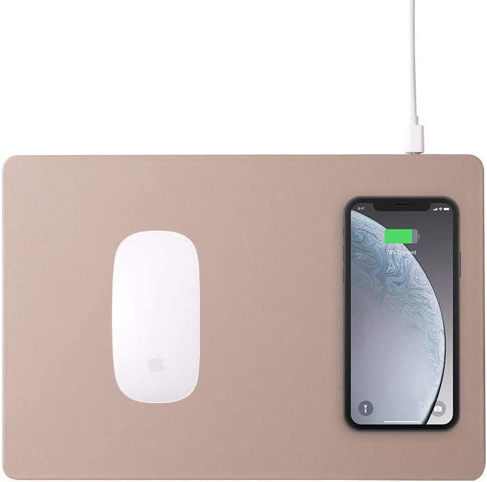 POUT HANDS3 Qi Wireless Charging Mouse Pad Mat for iPhone, Airpod, Samsung Galaxy (Latte Cream) | Amazon (US)