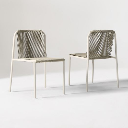 Oceana Outdoor Stacking Side Dining Chair (Set of 2) | West Elm (US)