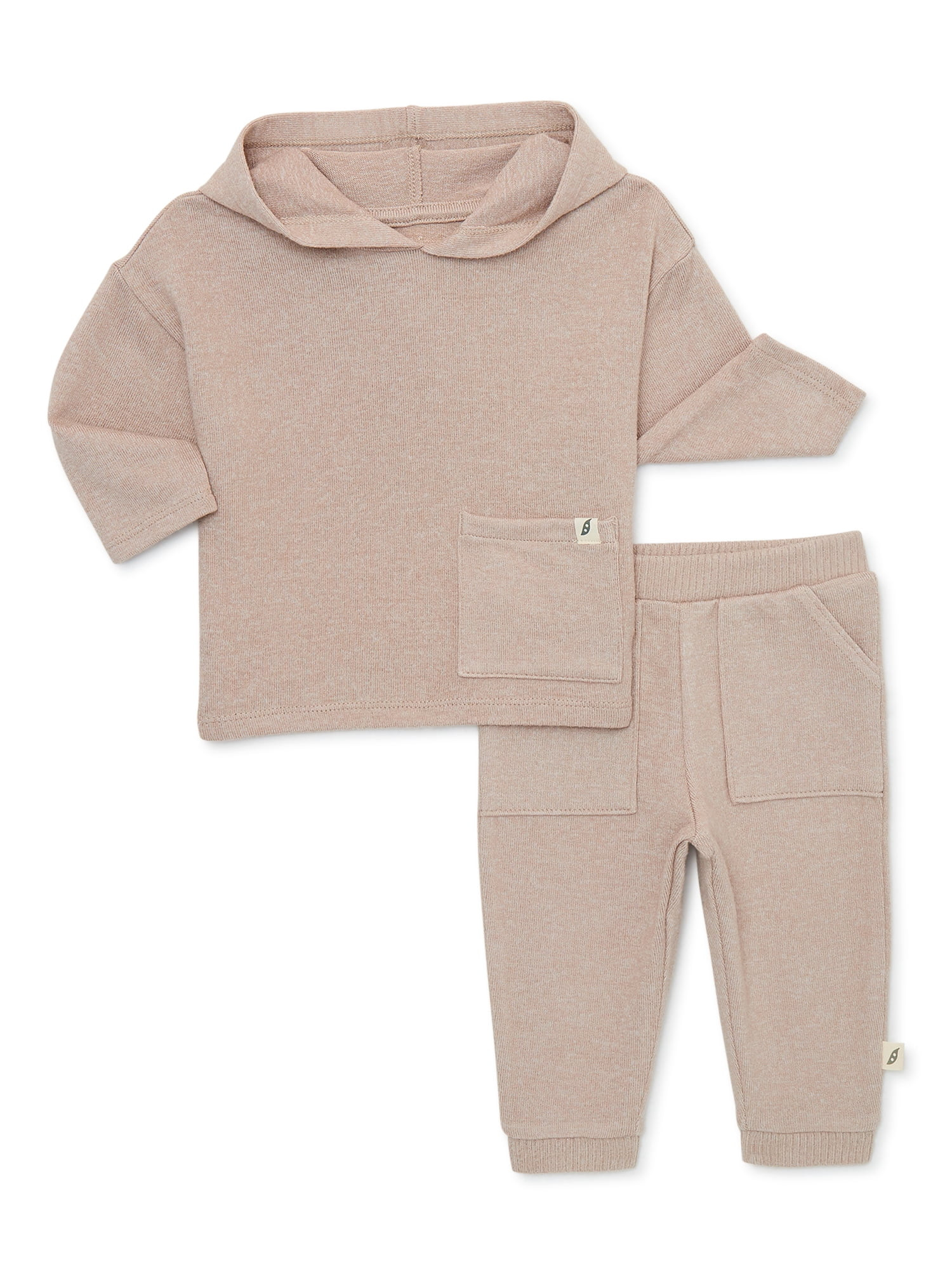 easy-peasy Baby Hoodie and Jogger Pants Outfit Set, 2-Piece, Sizes 0/3-24 Months | Walmart (US)
