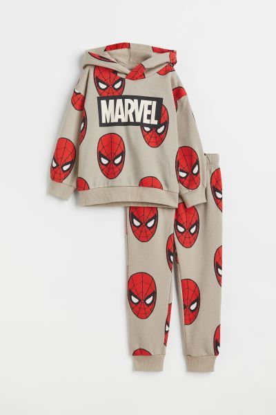 Printed 2-piece Sweatshirt Set | H&M (US)