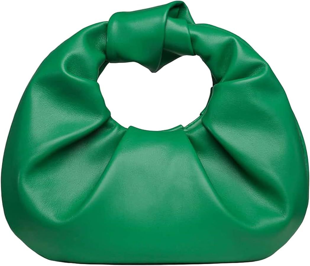Verdusa Women's Ruched PU Leather Hobo Handbag Clutch Purse | Amazon (US)