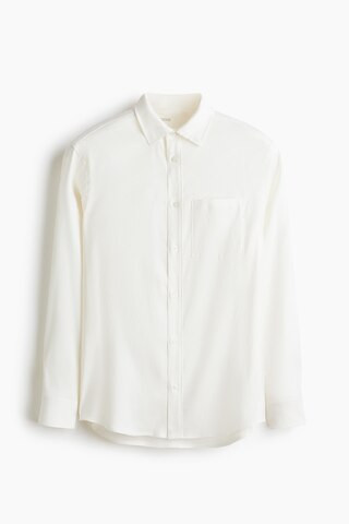 H & M - Easy Care Hemd aus Leinenmix in Regular Fit - Weiß | H&M (DE, AT, CH, NL, FI)