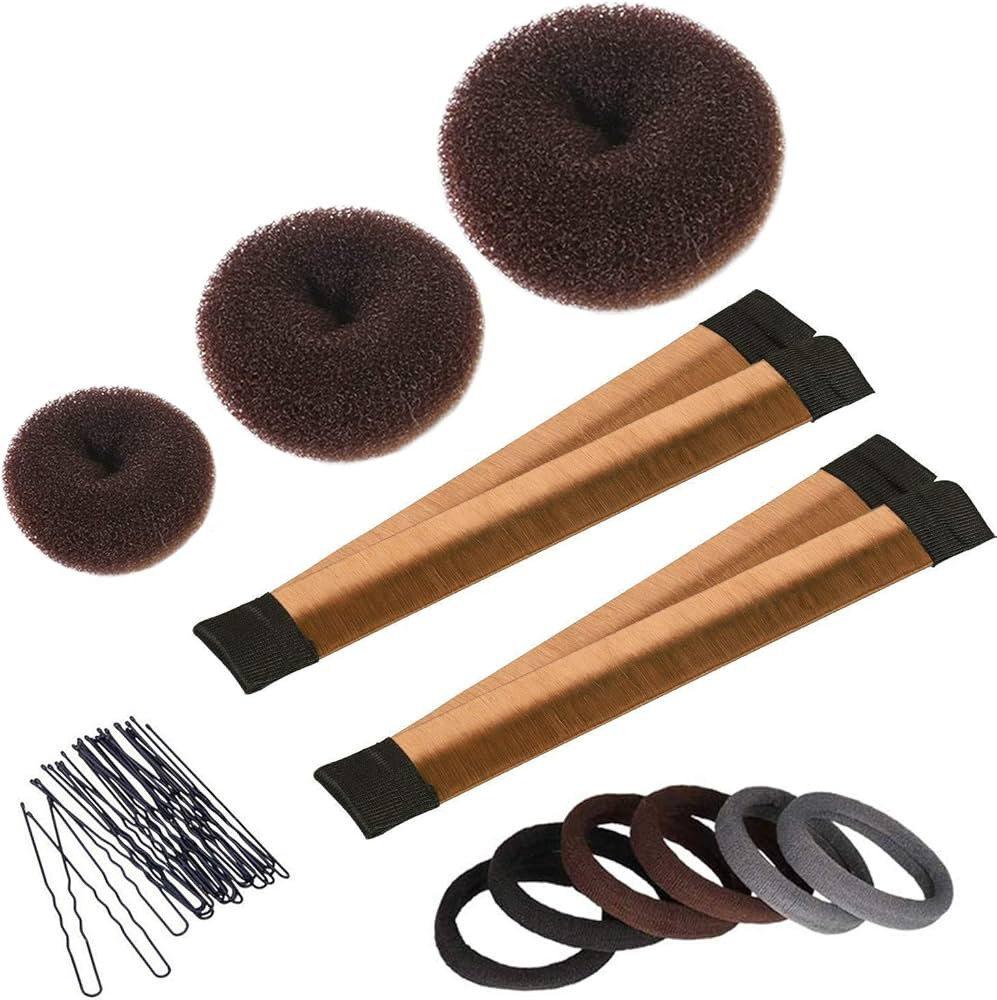 Hair Bun Maker Set, 3 Pieces Donut Bun Maker, 2 Pieces Instant Hair Snap Bun Maker, 20 Pieces Hai... | Amazon (US)