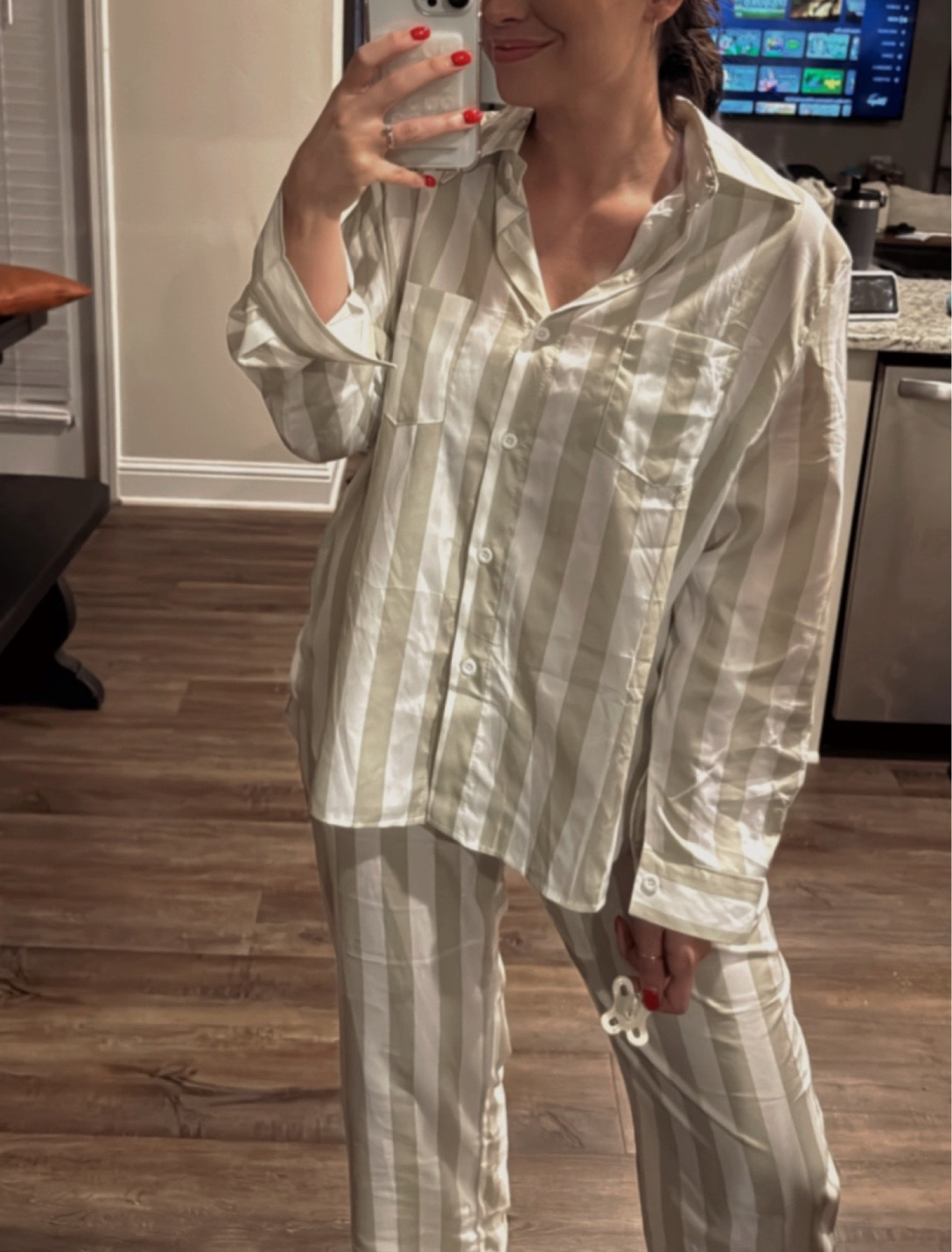most comfortable striped pajamas 🫶🏼 you are going to love these! #pajamas #amazonstyle #amazonfashion #amazonpjs #foundonamazon #postpartumstyle 

#LTKfindsunder50 #LTKstyletip