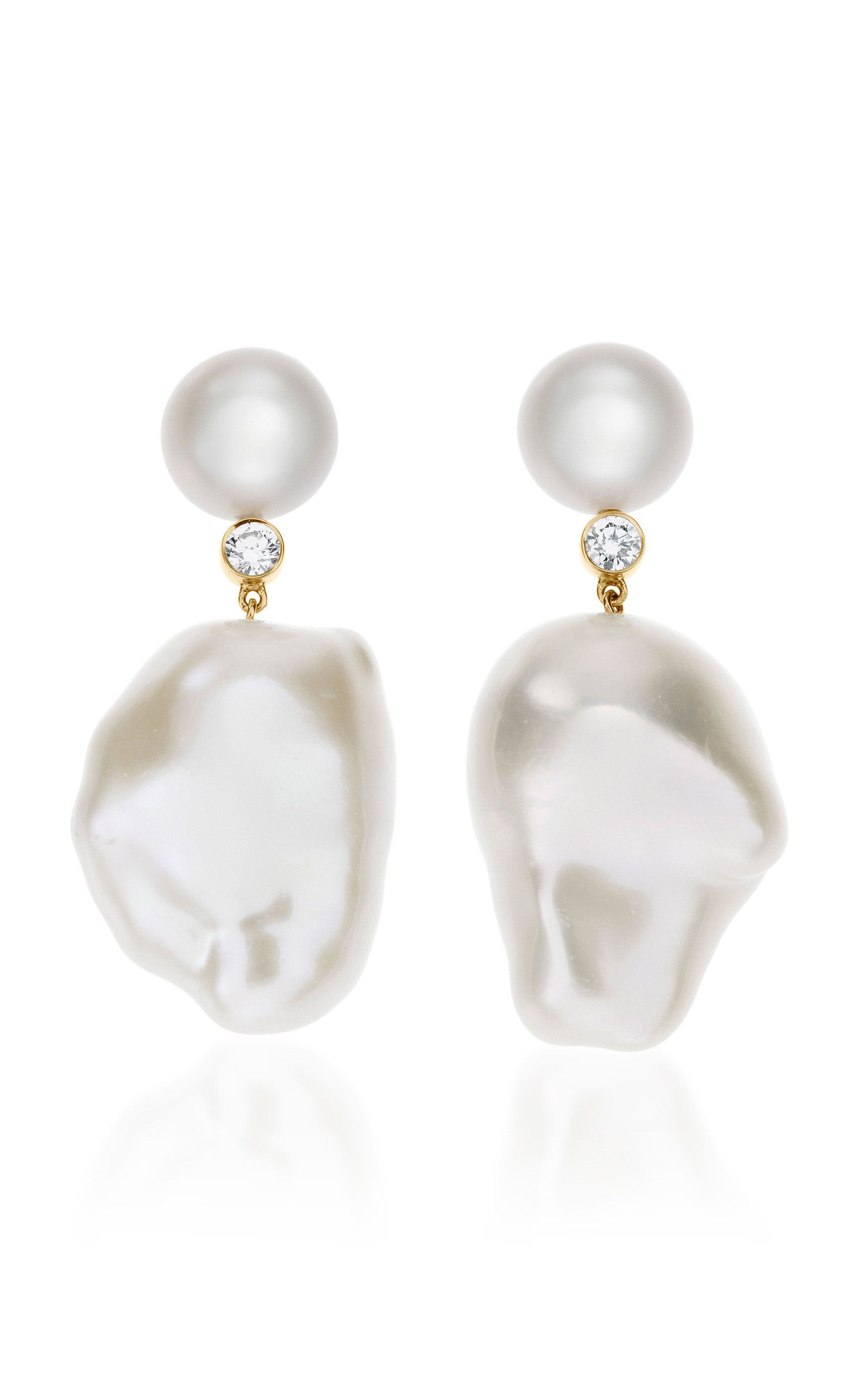 Venus Diamant 14K Gold, Pearl and Diamond Earrings | Moda Operandi (Global)