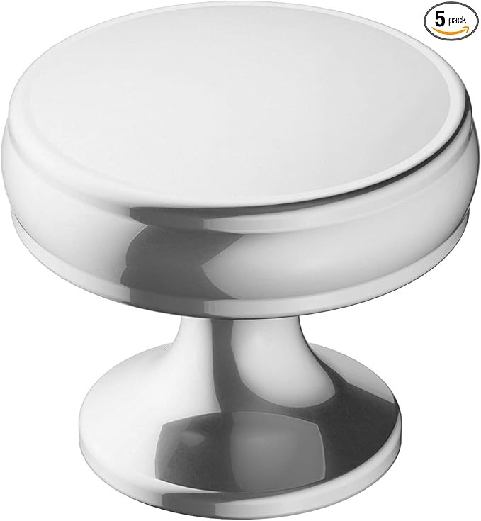 Allison by Amerock Renown Cabinet Knob | 1-1/4 in (32 mm) Diameter | Polished Chrome | 5 Pack | Amazon (US)