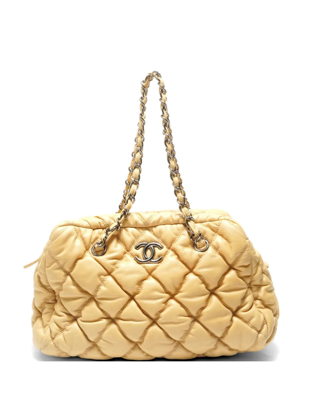 CHANEL Pre-Owned 2008-2009 Bubble Quilt shoulder bag - Neutrals | Farfetch Global