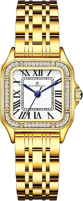 FORSINING Classic Square Watches for Women with Crystal Accents and Stainless Steel, Roman Numera... | Amazon (US)