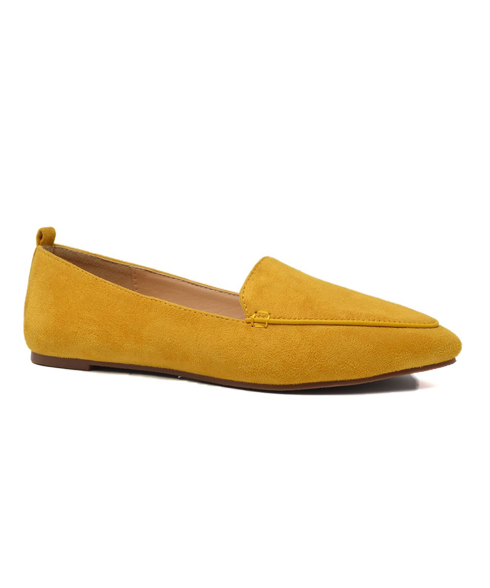 Chase & Chloe Women's Loafers YELLOW - Yellow Kerry Loafer - Women | Zulily