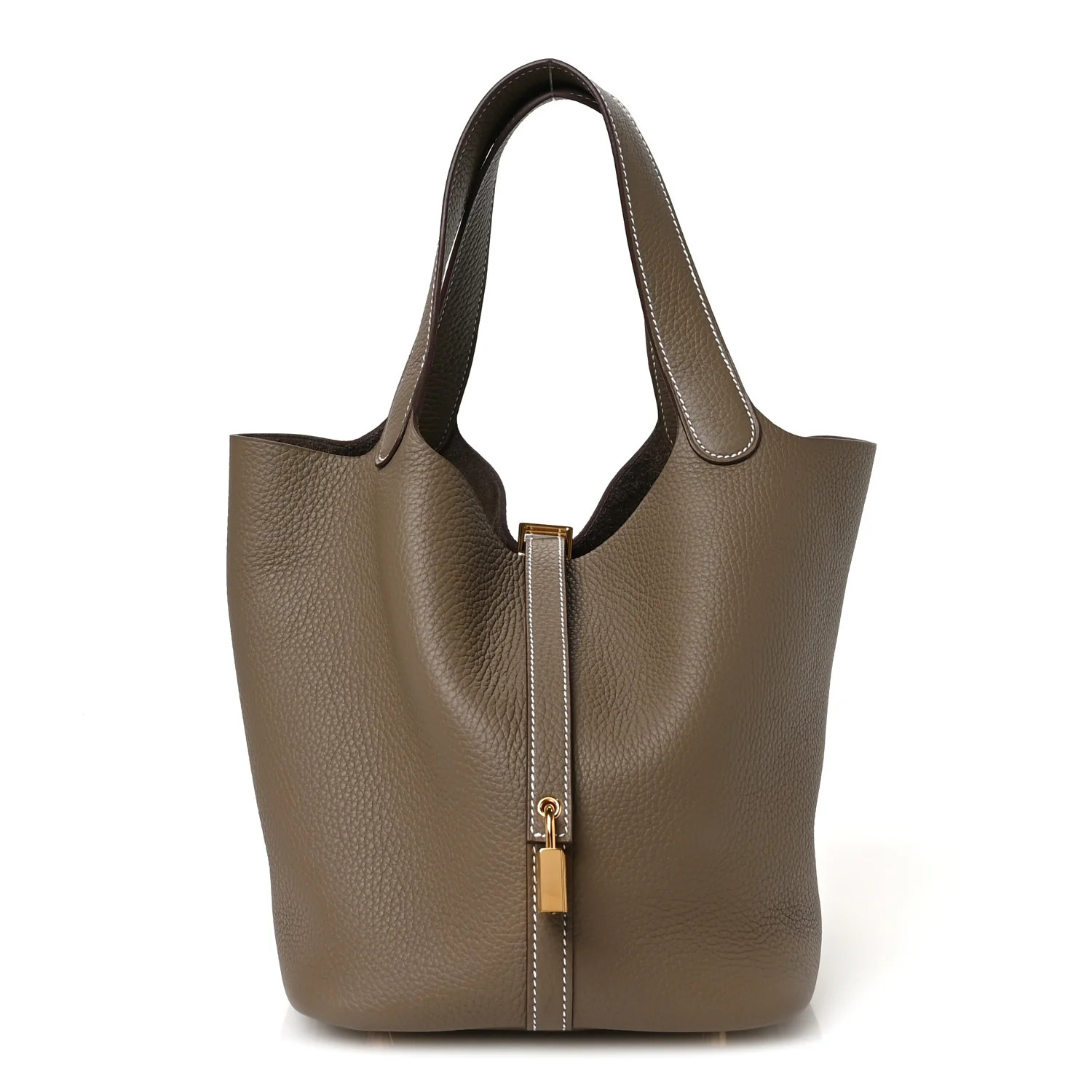 Hermes Taurillon Clemence Picotin Lock 22 MM Etoupe 1720092 | FASHIONPHILE (US)