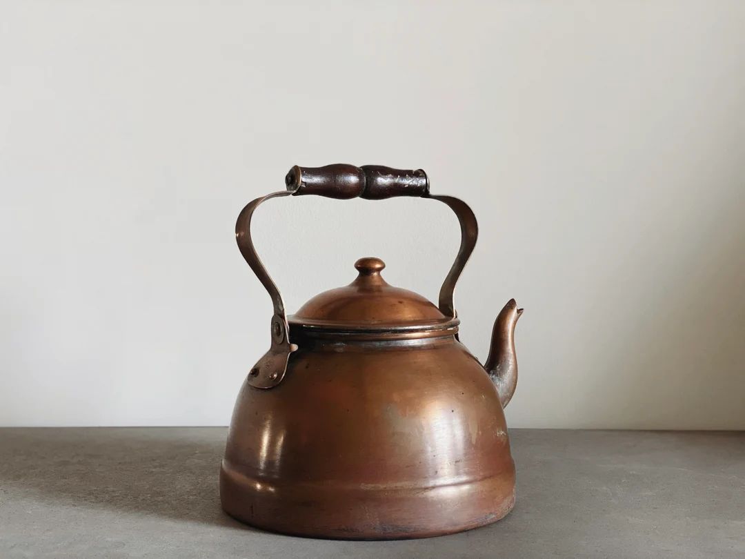 VINTAGE | Portuguese Douro copper kettle | copper boiler | modern farmhouse decor | vintage coppe... | Etsy (US)