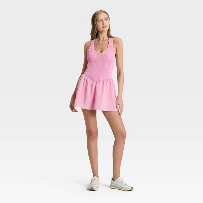Women's Smocked Active Dress - JoyLab™ Light Pink L | Target