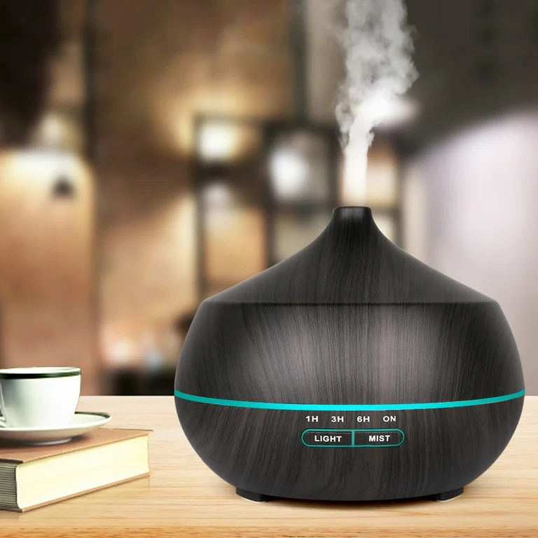 TENSWALL Essential Oil Diffuser 400ml Black Wood Grain Ultrasonic Aromatherapy Humidifier  for la... | Walmart (US)