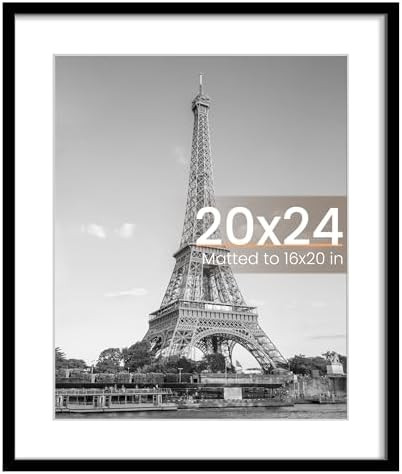 upsimples 20x24 Picture Frame, Display Pictures 16x20 with Mat or 20 x 24 Without, Wall Hanging P... | Amazon (US)