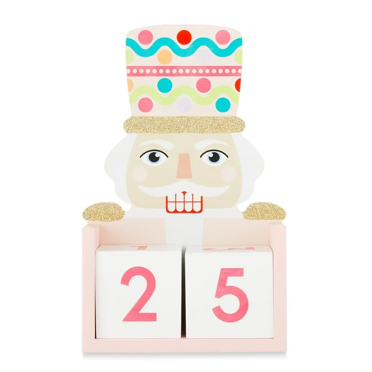 Wooden Pink Nutcracker Calendar Decor, 9.1 ft , by Holiday Time | Walmart (US)