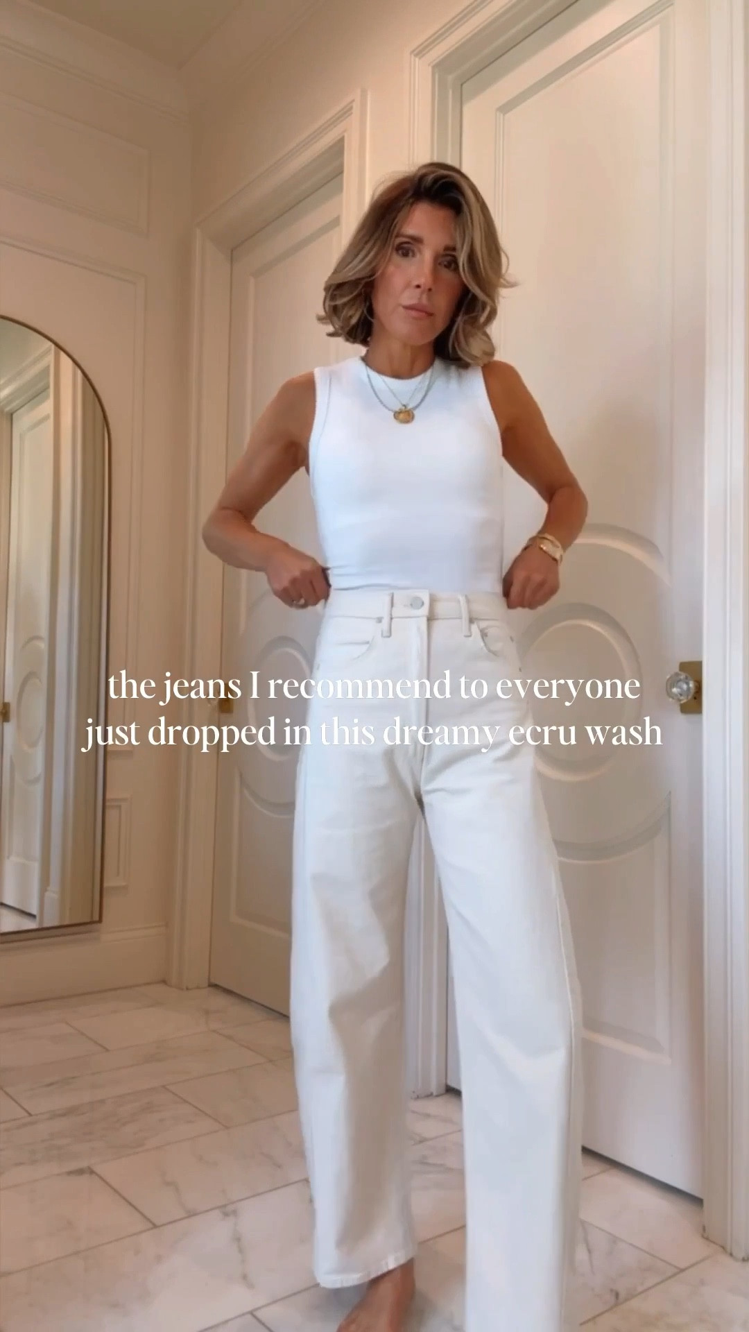 The jeans I recommend to everyone are now available in the perfect ecru wash for spring! They are a BEST SELLER this week.

#LTKgrwm #LTKootd