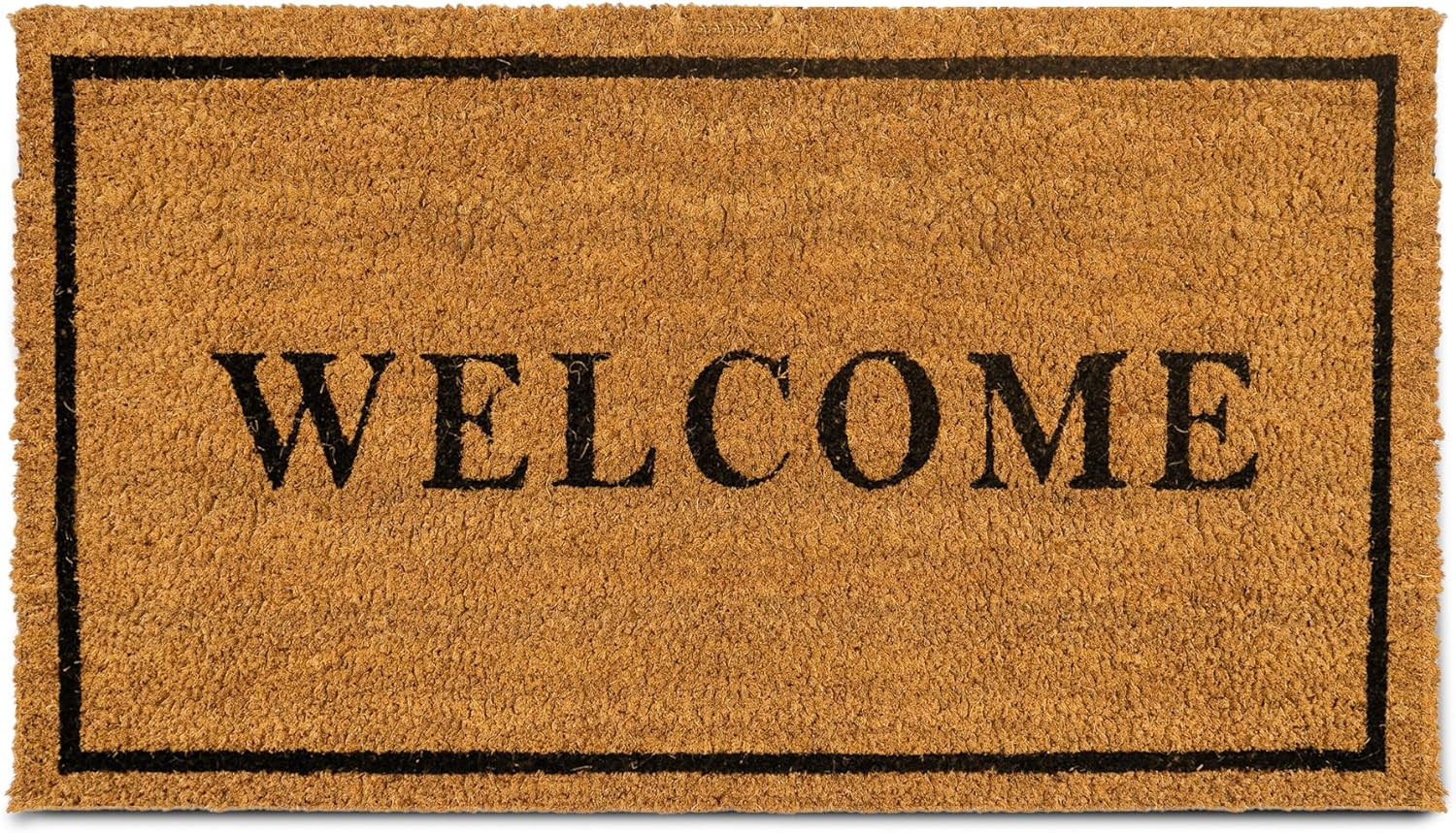 PLUS Haven Coco Coir Door Mat with Heavy Duty Backing, Welcome Doormat, 17.5”x30” Size, Easy ... | Amazon (US)