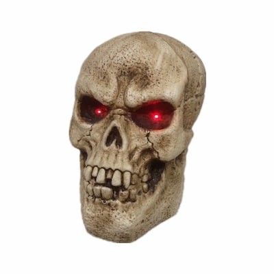 Haunted Living  21-in Lighted Howling Skull | Lowe's