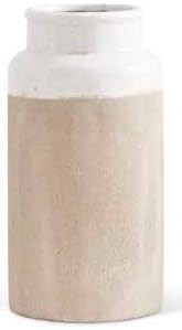 K&K Interiors 15293B-CR-2 12 Inch Tall Ceramic Vase with Light Cream Glaze On Top | Amazon (US)