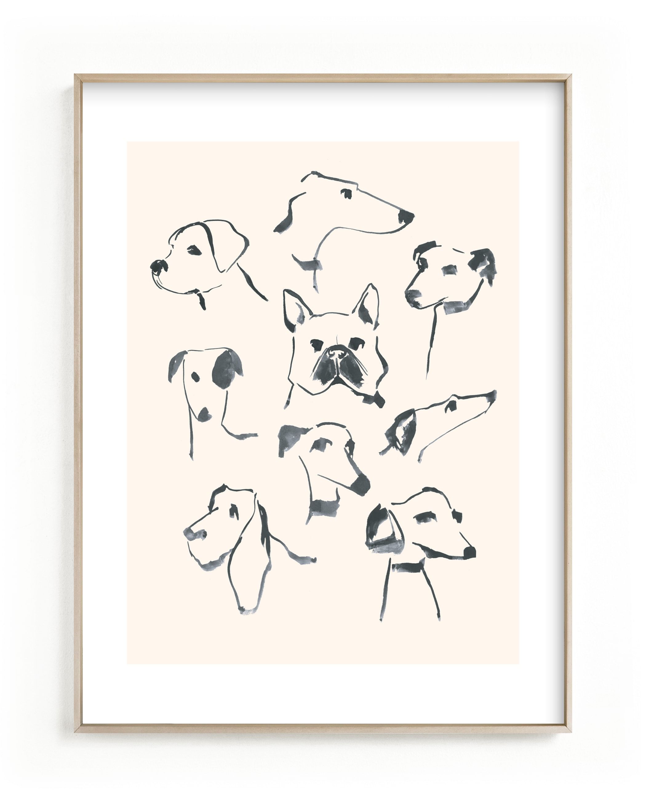 "Dog study" - Kids Open Edition Non-custom Art Print by Teju Reval. | Minted