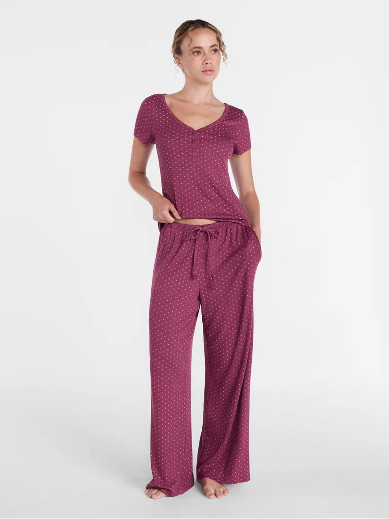 Joyspun Women\u2019s Modal Blend Ribbed Sleep Pants, 29'' Inseam, Sizes XS-3X | Walmart (US)