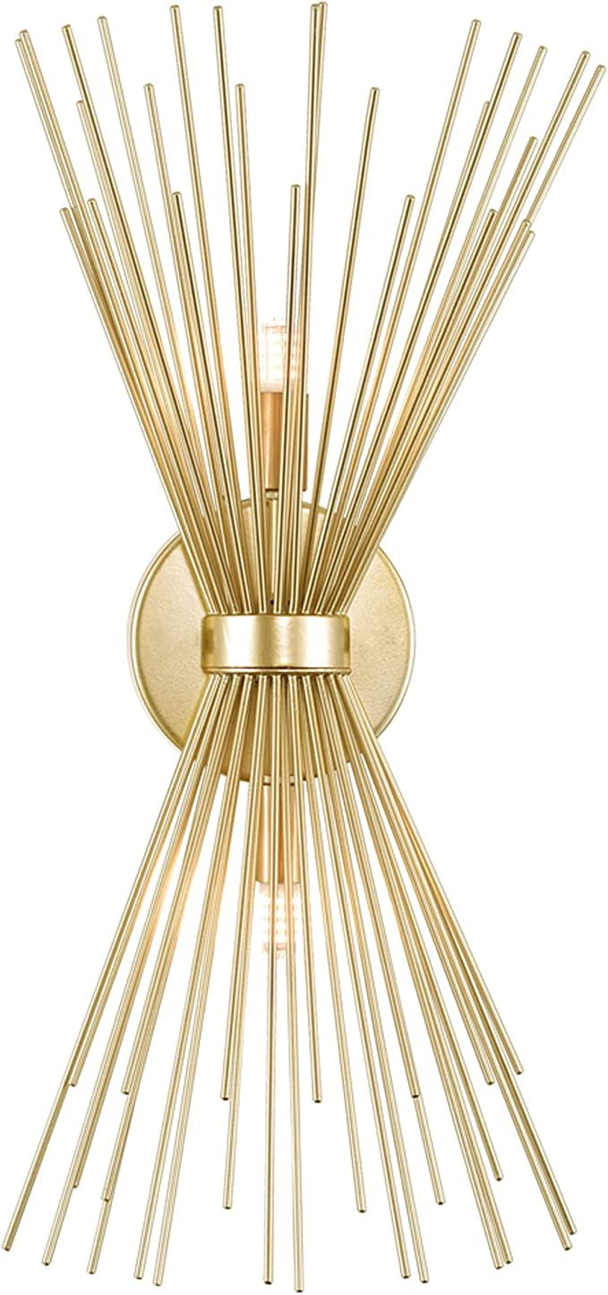 Savannah 2 Light Wall Sconce with Gold Leaf Finish Fom CWI Lighting - - Amazon.com | Amazon (US)