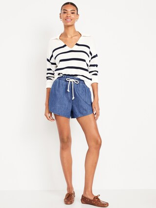 Mid-Rise Jean Volume Shorts | Old Navy (US)