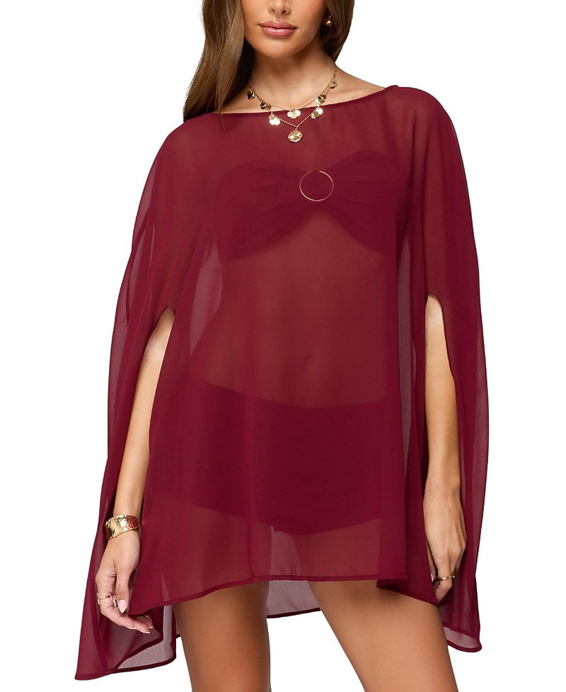 Edikted Mckenzie Sheer Chiffon Poncho | Bloomingdale's (US)